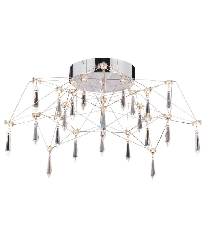 Araneus LED Semi Flush Ceiling Light Chrome 3100K-1