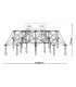 Araneus LED Semi Flush Ceiling Light Chrome 3100K-6