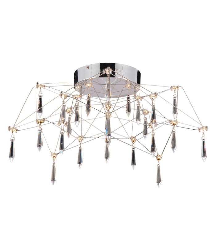 Araneus LED Semi Flush Ceiling Light Chrome 3100K-7