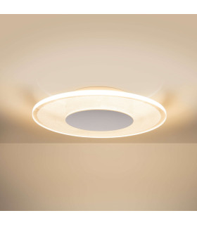 Modesto Dimmable Integrated LED Semi Flush Ceiling Light Warm White 2880K-2