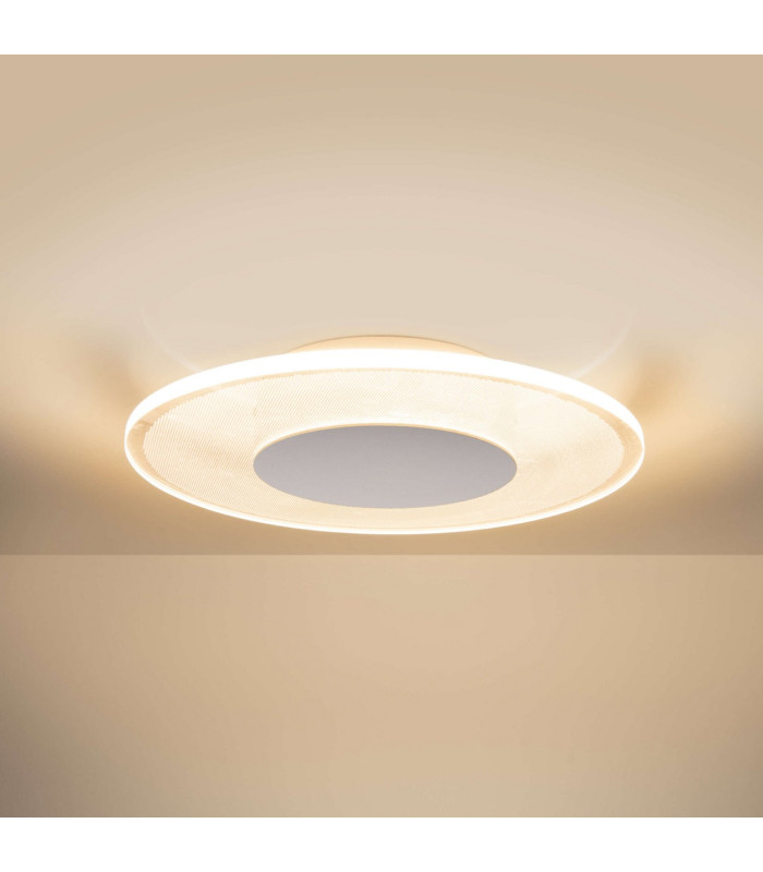 Modesto Dimmable Integrated LED Semi Flush Ceiling Light Warm White 2880K-2