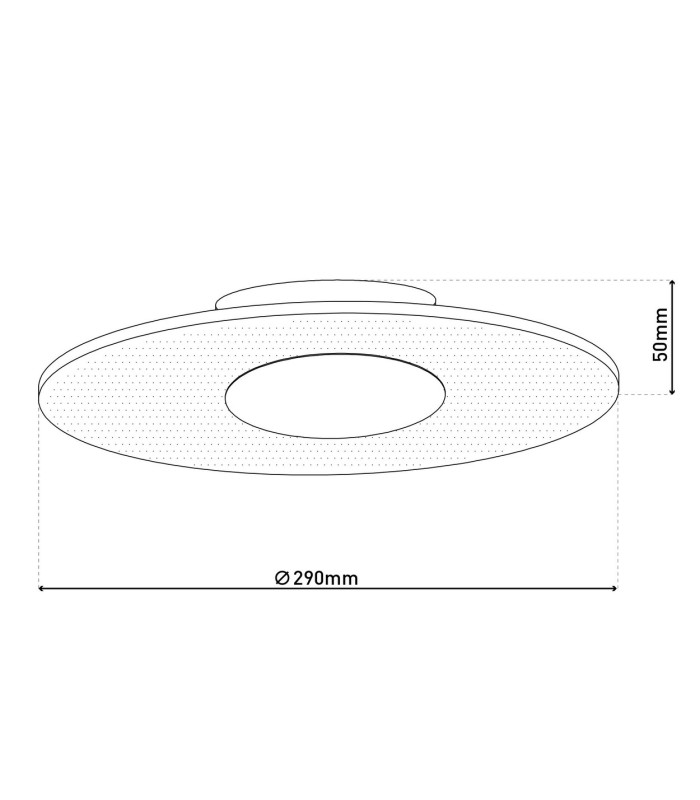Modesto Dimmable Integrated LED Semi Flush Ceiling Light Warm White 2880K-5