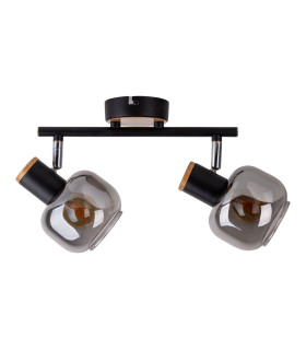 Fumoso Twin Ceiling Spotlight Black 2xE14-1