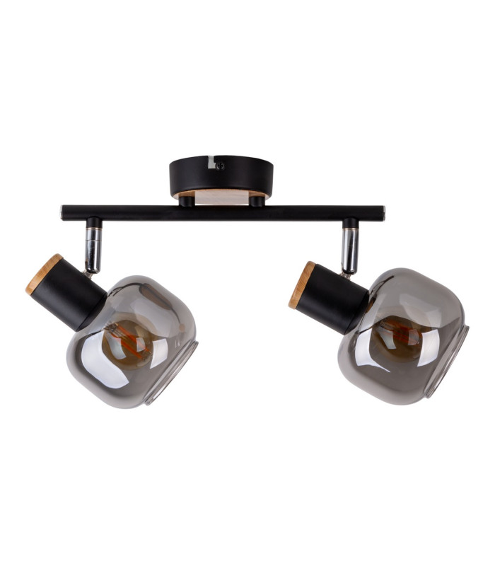 Fumoso Twin Ceiling Spotlight Black 2xE14-1