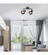 Fumoso Twin Ceiling Spotlight Black 2xE14-3