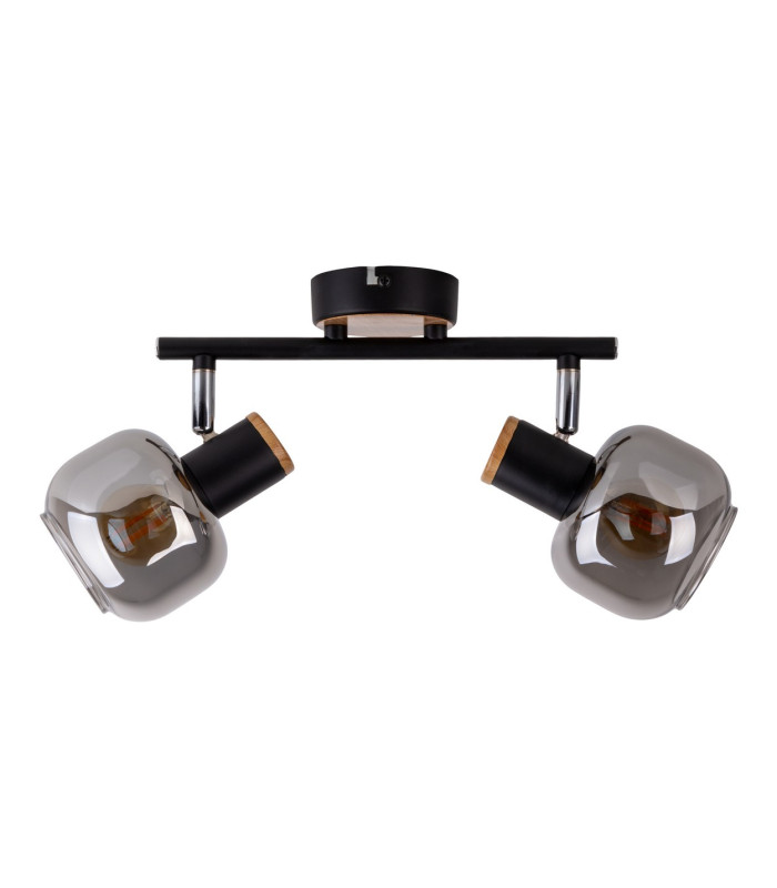 Fumoso Twin Ceiling Spotlight Black 2xE14-7