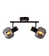 Fumoso Twin Ceiling Spotlight Black 2xE14-8