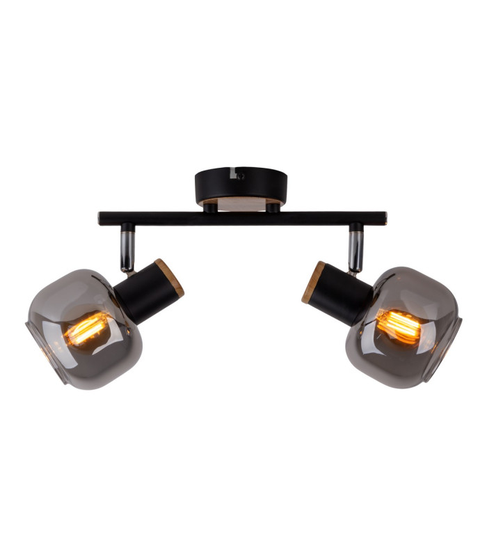 Fumoso Twin Ceiling Spotlight Black 2xE14-8
