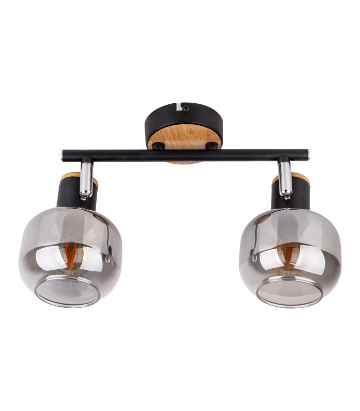 Fumoso Twin Ceiling Spotlight Black 2xE14-9