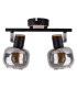 Fumoso Twin Ceiling Spotlight Black 2xE14-11