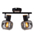 Fumoso Twin Ceiling Spotlight Black 2xE14-12