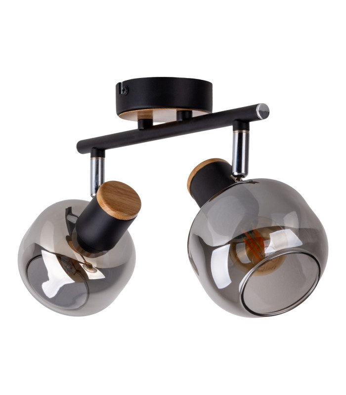 Fumoso Twin Ceiling Spotlight Black 2xE14-13