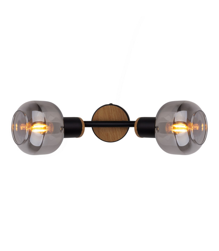 Fumoso Twin Ceiling Spotlight Black 2xE14-16