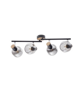 Fumoso Ceiling Spotlight Bar Black 4xE14-1