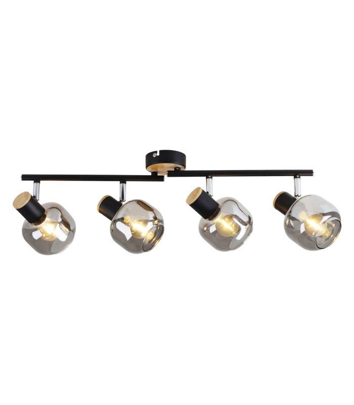 Fumoso Ceiling Spotlight Bar Black 4xE14-9
