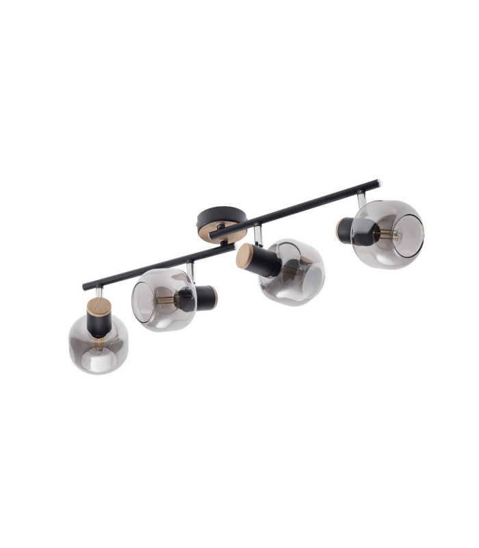 Fumoso Ceiling Spotlight Bar Black 4xE14-10