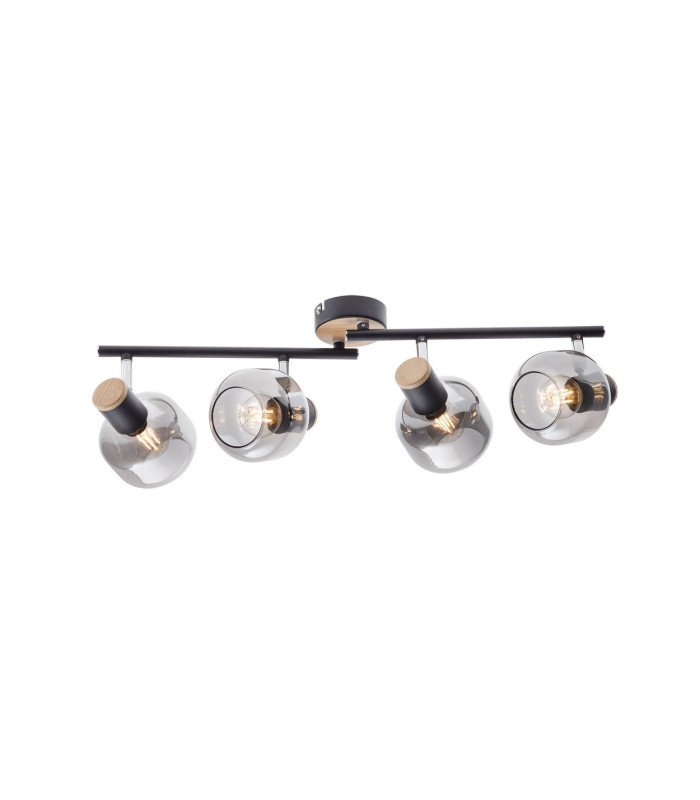 Fumoso Ceiling Spotlight Bar Black 4xE14-11