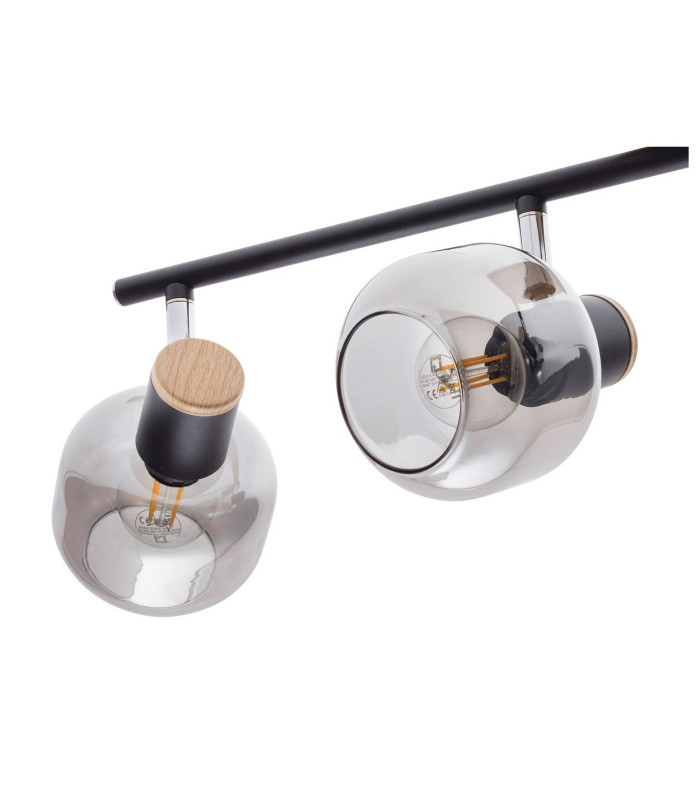Fumoso Ceiling Spotlight Bar Black 4xE14-12