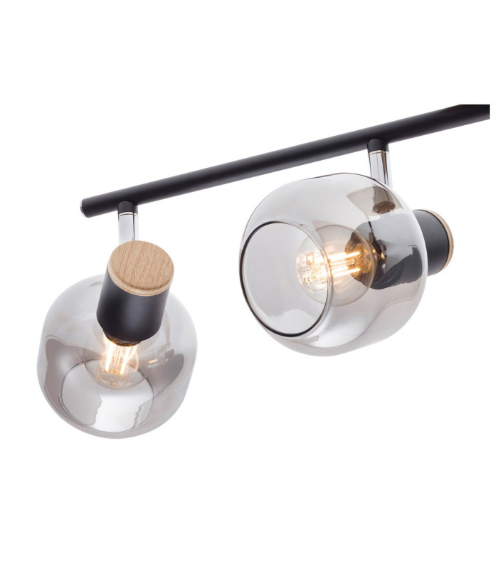 Fumoso Ceiling Spotlight Bar Black 4xE14-13