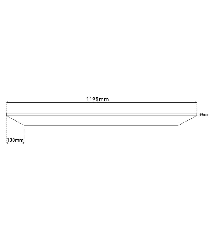 Carente Dimmable LED 120x10cm CCT Panel White 3000-6000K Remote Control-4