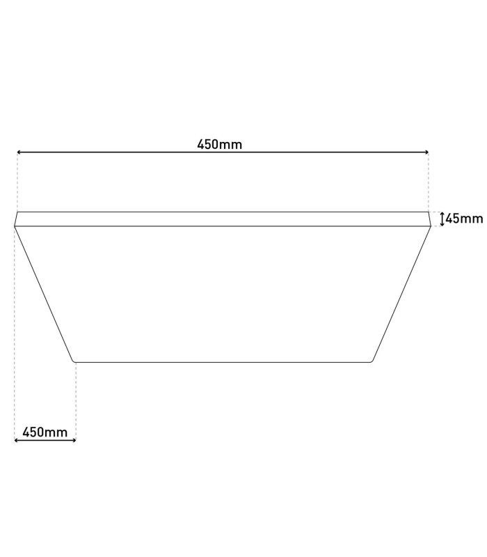 Carente Dimmable LED 45x45cm CCT Panel White 3000-6000K Remote Control-3
