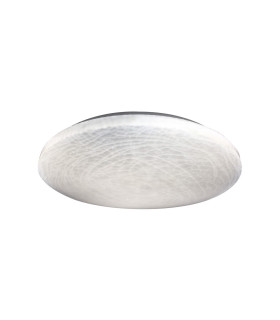 Polaris Dimmable LED Patterned Glass Flush Ceiling Light White 2932-6026K Remote Control-1