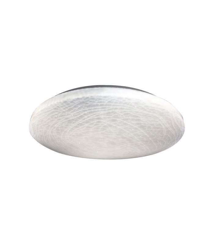 Polaris Dimmable LED Patterned Glass Flush Ceiling Light White 2932-6026K Remote Control-1
