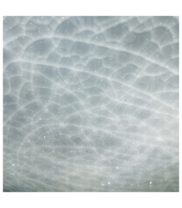 Polaris Dimmable LED Patterned Glass Flush Ceiling Light White 2932-6026K Remote Control-6
