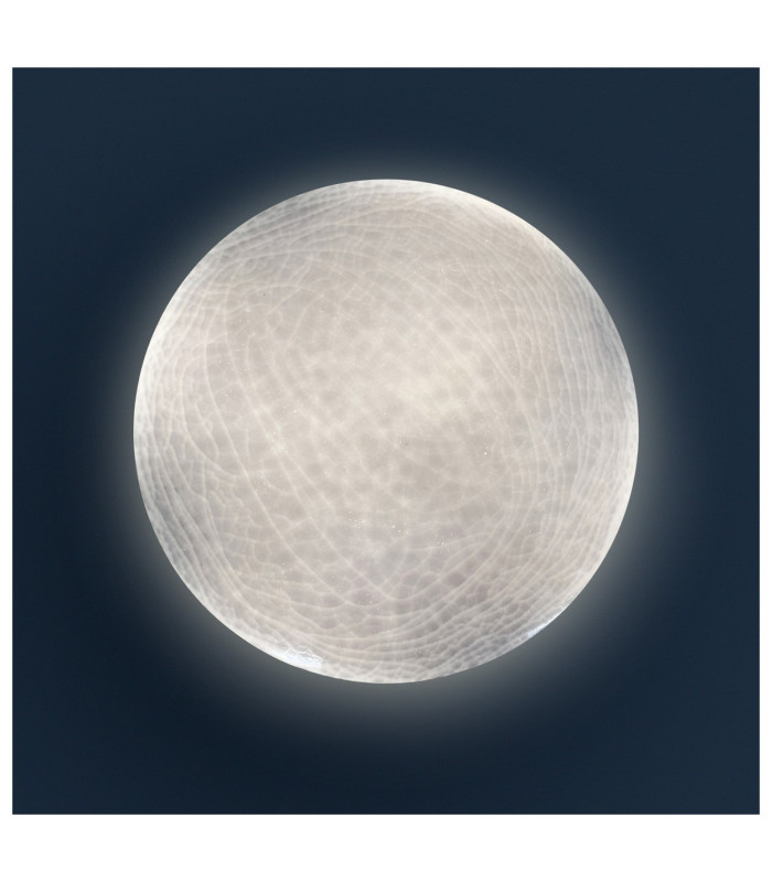 Polaris Dimmable LED Patterned Glass Flush Ceiling Light White 2932-6026K Remote Control-8