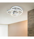 Divora Dimmable CCT Integrated LED Semi Flush Ceiling Light Aluminium 2700-6700K Remote Control-3