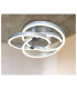 Divora Dimmable CCT Integrated LED Semi Flush Ceiling Light Aluminium 2700-6700K Remote Control-4
