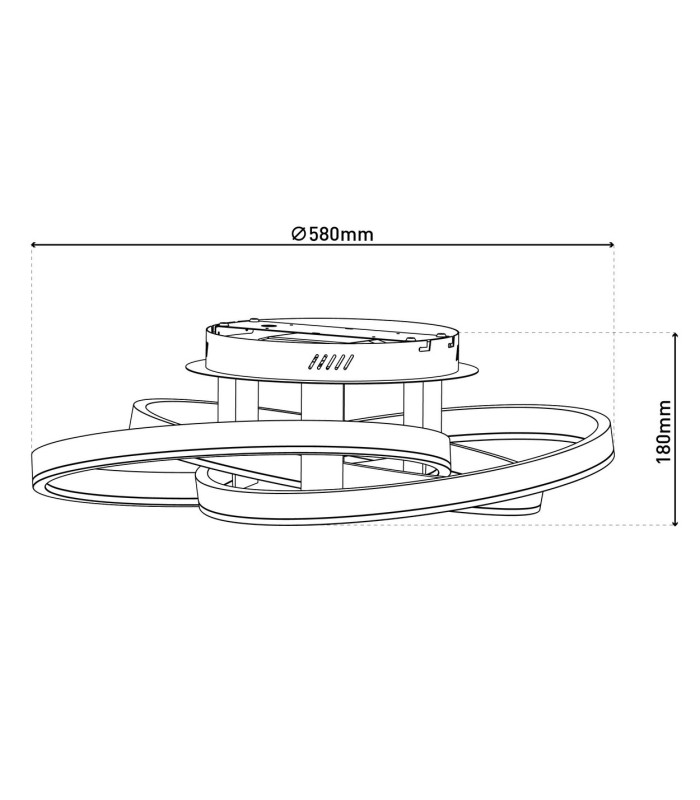 Divora Dimmable CCT Integrated LED Semi Flush Ceiling Light Aluminium 2700-6700K Remote Control-6