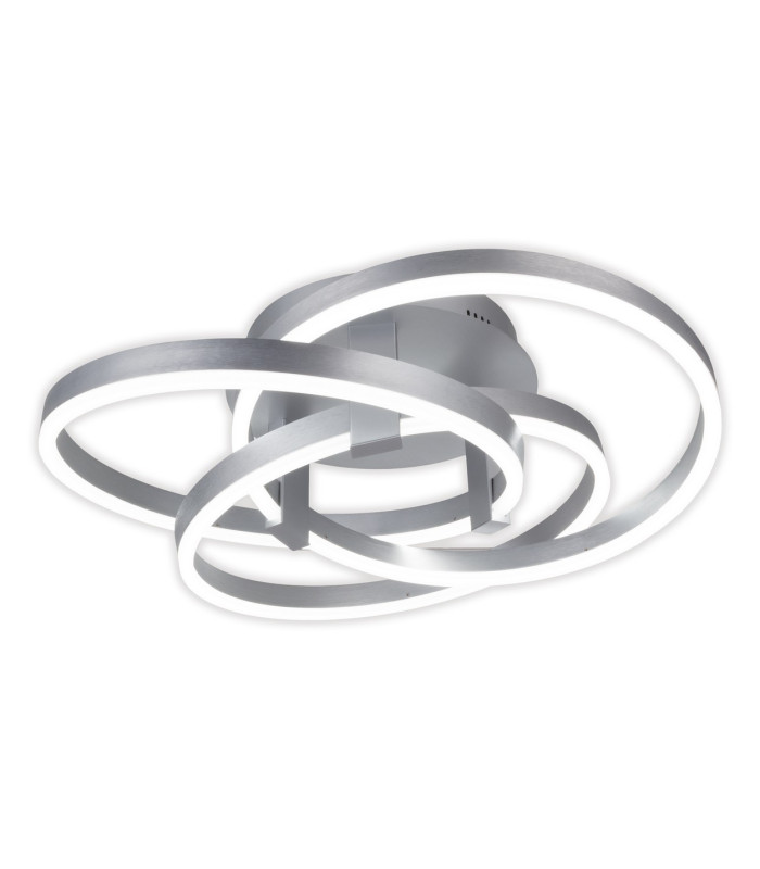 Divora Dimmable CCT Integrated LED Semi Flush Ceiling Light Aluminium 2700-6700K Remote Control-7