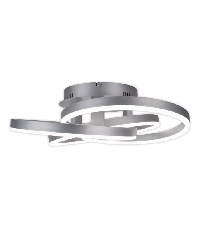 Divora Dimmable CCT Integrated LED Semi Flush Ceiling Light Aluminium 2700-6700K Remote Control-10