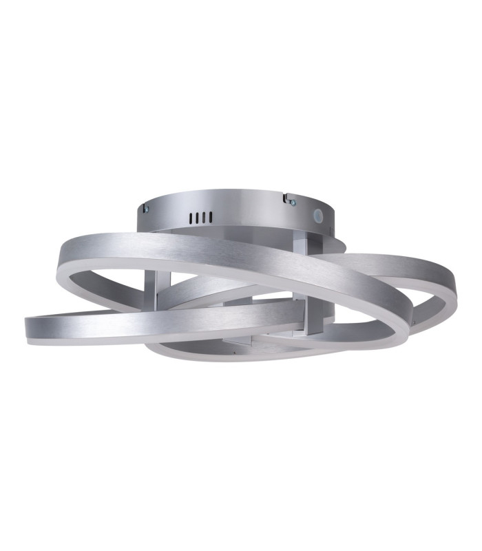 Divora Dimmable CCT Integrated LED Semi Flush Ceiling Light Aluminium 2700-6700K Remote Control-12