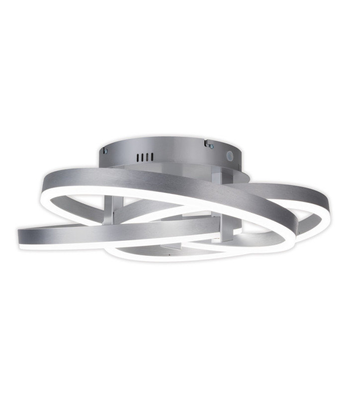 Divora Dimmable CCT Integrated LED Semi Flush Ceiling Light Aluminium 2700-6700K Remote Control-13