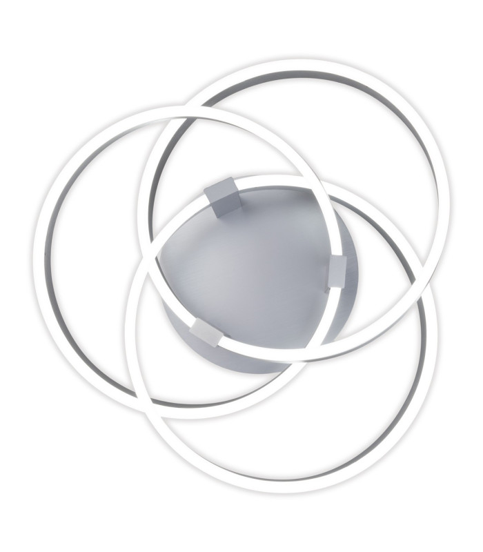 Divora Dimmable CCT Integrated LED Semi Flush Ceiling Light Aluminium 2700-6700K Remote Control-15