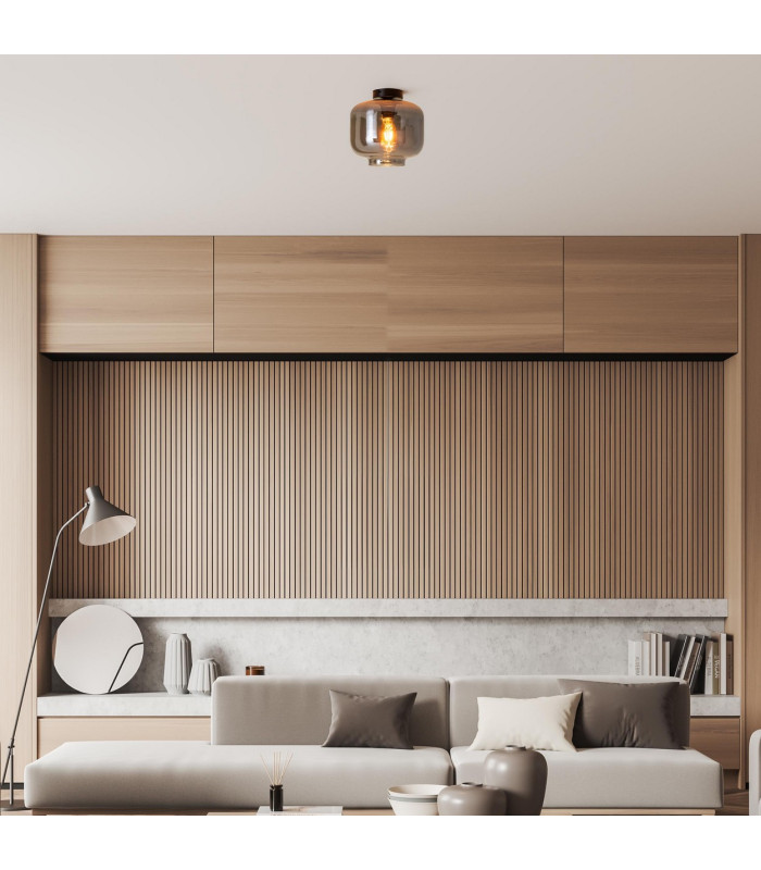 Vaso Cylindrical Ceiling Light Anthracite 1xE27-2