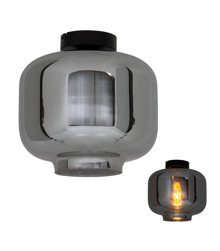 Vaso Cylindrical Ceiling Light Anthracite 1xE27-6