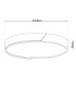 Borneo LED Flush Ceiling Light Grey 3000K-4