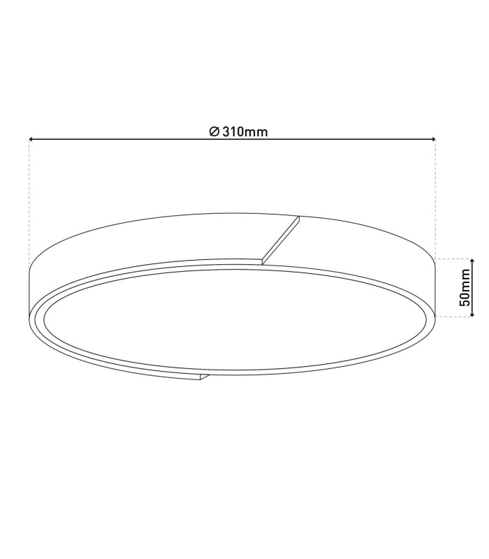 Borneo LED Flush Ceiling Light Grey 3000K-4