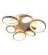Stelari Dimmable 56cm Integrated LED Semi Flush Ceiling Light Steel-Blank 2800K-4
