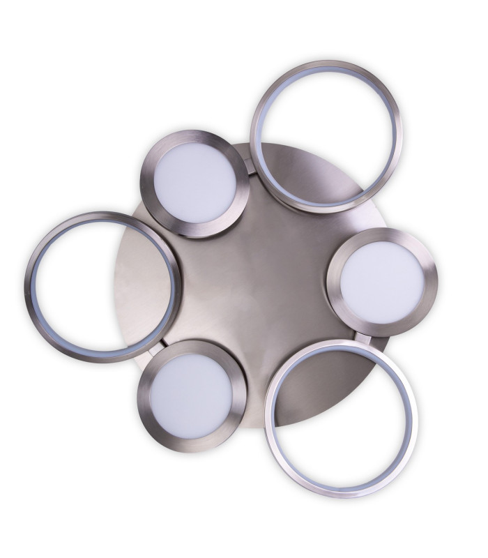 Stelari Dimmable 56cm Integrated LED Semi Flush Ceiling Light Steel-Blank 2800K-5
