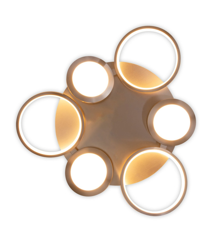 Stelari Dimmable 56cm Integrated LED Semi Flush Ceiling Light Steel-Blank 2800K-6