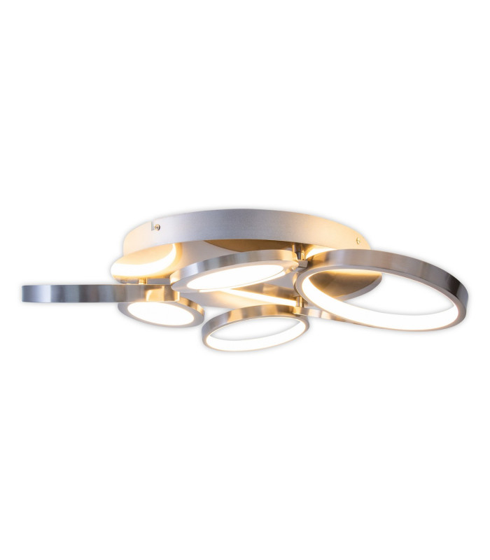 Stelari Dimmable 56cm Integrated LED Semi Flush Ceiling Light Steel-Blank 2800K-7