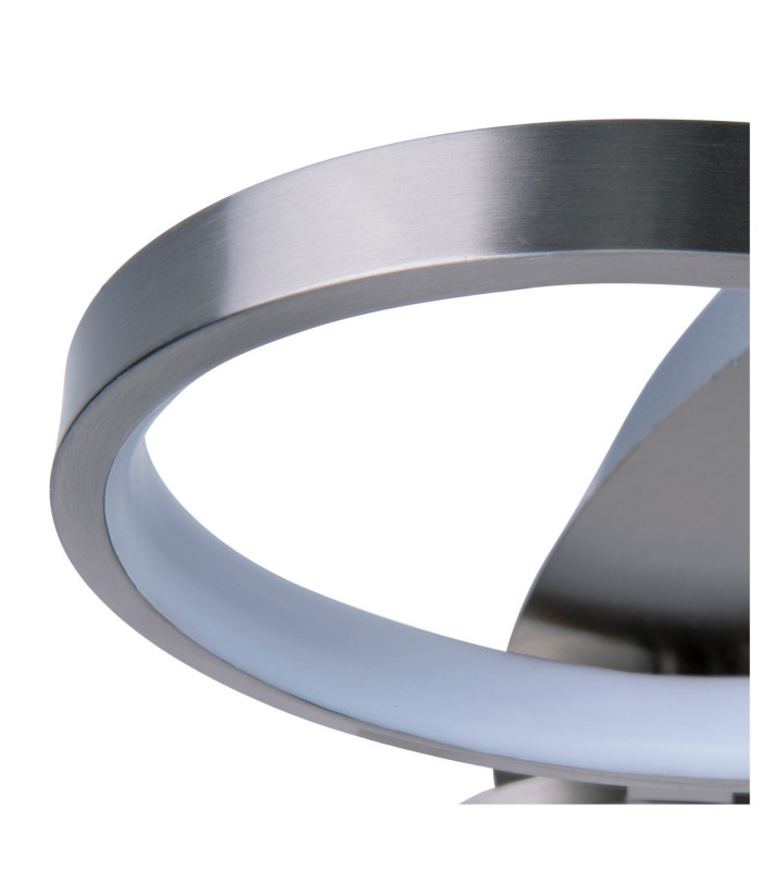 Stelari Dimmable 56cm Integrated LED Semi Flush Ceiling Light Steel-Blank 2800K-8