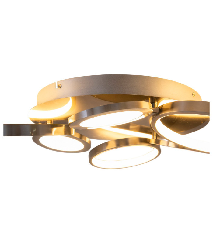 Stelari Dimmable 56cm Integrated LED Semi Flush Ceiling Light Steel-Blank 2800K-9