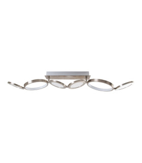 Stelari Dimmable 100cm Integrated LED Semi Flush Ceiling Light Steel-Blank 2800K-1