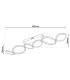 Stelari Dimmable 100cm Integrated LED Semi Flush Ceiling Light Steel-Blank 2800K-4