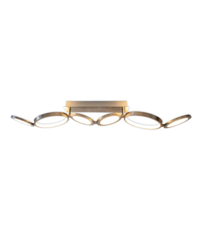Stelari Dimmable 100cm Integrated LED Semi Flush Ceiling Light Steel-Blank 2800K-5